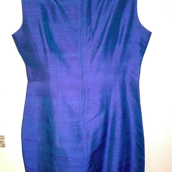 Vintage Silk Iridescent Sheath Dress - Picture 2 of 8